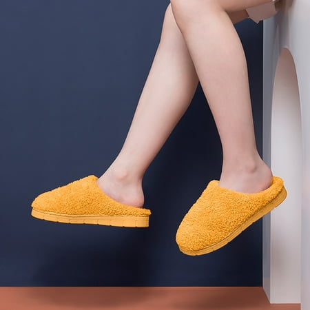 

Unisex Slippers Shoes Breathable Outdoor& Household Pure Color Cotton Slippers Soft Bottom Non-slip