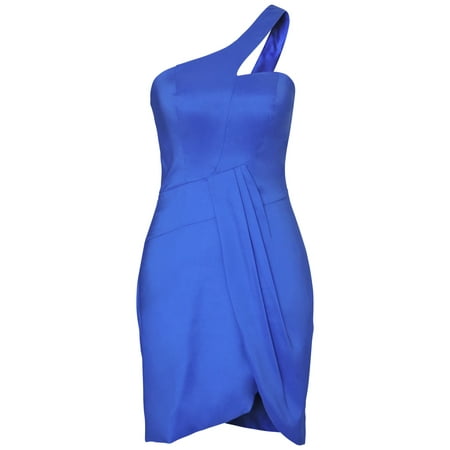 Faship - Faship Womens One Shoulder Short Formal Dress Blue - 4,Blue ...