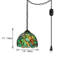 thumbnail image 5 of Kiven Plug in Pendant Light,E26 Socket Tiffany Style Hanging Light Fixture with 13ft Iron Chain, Dimmable,1-light, 5 of 7