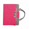 thumbnail image 7 of iPad 10.2 inch 2019 Handbag Case 7th Generation, Dteck Smart Multi-Angle Stand Magnetic PU Leather Bag Folio Cover with Handle Document Pocket Hand Strap Pencil [Auto Wake/Sleep], Rose Denim, 7 of 7