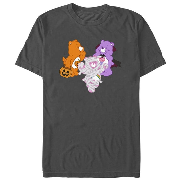 Men's Care Bears Halloween Bears Graphic Tee Charcoal 2X Large