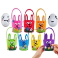 thumbnail image 4 of CoreLiving Mini Felt Bunny Easter Baskets with Convenient Handles - Perfect for Fun-Filled Egg Hunts & Adorable Goodie Bags for All Your Easter Festivities, 4 of 6