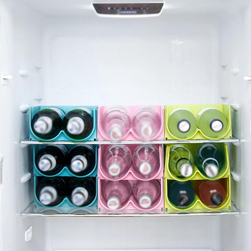 3er Set Kühlschrank Organizer Lagerung Box Gefrierschrank Speisekammer  bierblaue Flasche Getränke Aufbewahrungsbehälter 