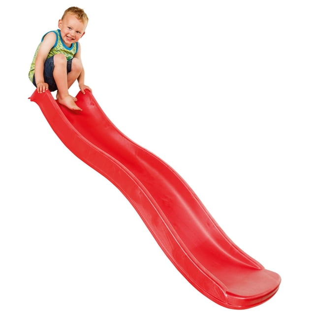 Kids Long Wave Plastic Slide For 3 Feet Deck