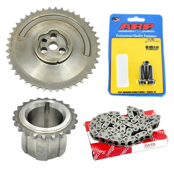 Michigan Motorsports 97-05 IWIS Performance Timing Chain Set with 1-pole 24x 3 Bolt Cam Sprocket, ARP Cam Bolts, Crank Gear, Timing Chain Single Pole -Fits 4.8 5.3 5.7 6.0 LS1 LS6 LQ4 LQ9 LM7 L59 LS4