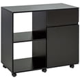 thumbnail image 1 of HOMCOM Armoire de Classement Mobile avec Étagères de Rangement et Tiroir, 1 of 10