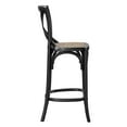 thumbnail image 5 of Modway Gear 39.5" Rattan and Elm Wood Counter Stool in Black Finish, 5 of 10