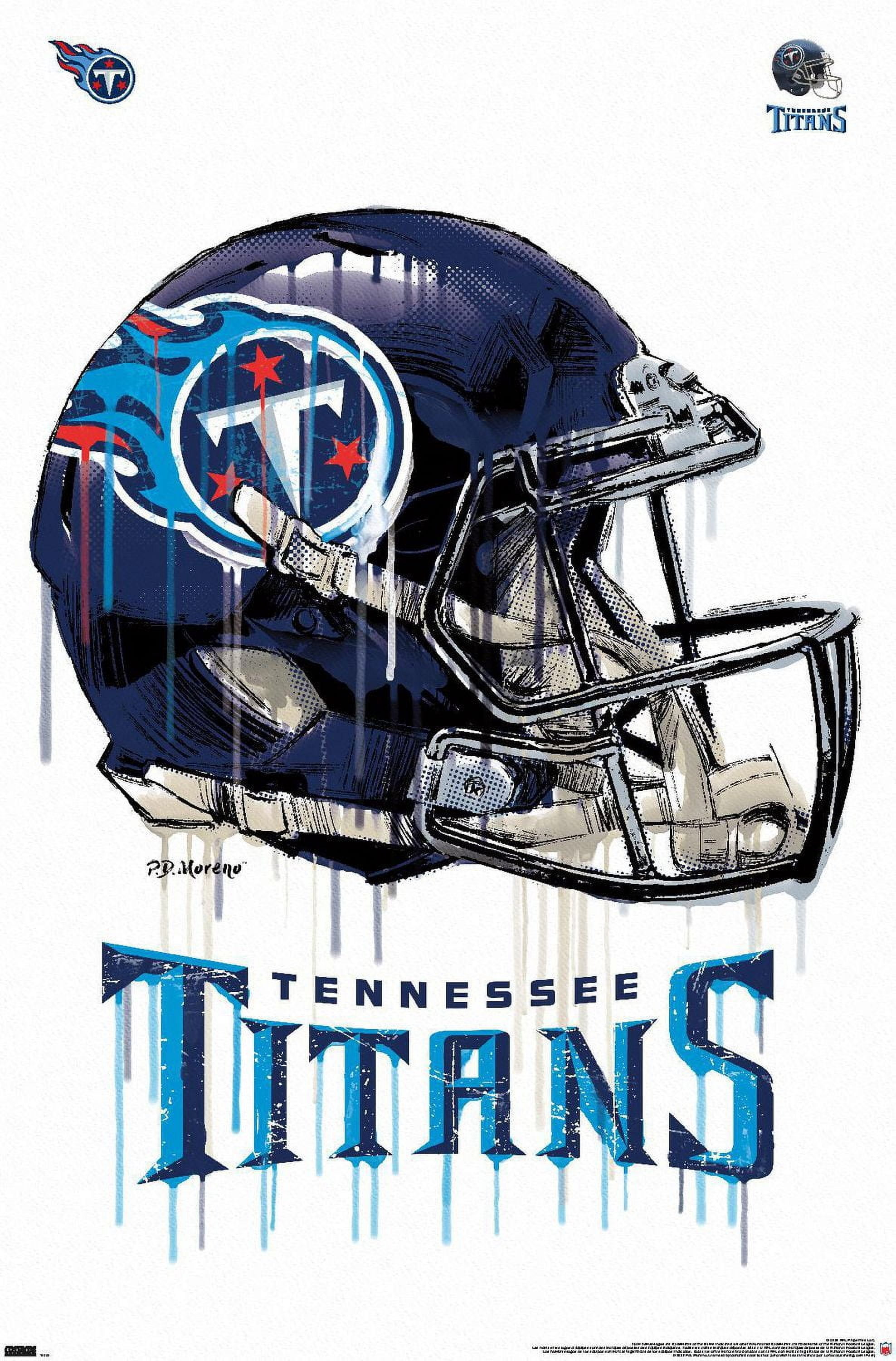 NFL Tennessee Titans - Drip Helmet 20 Wall Poster, 22.375" x 34"