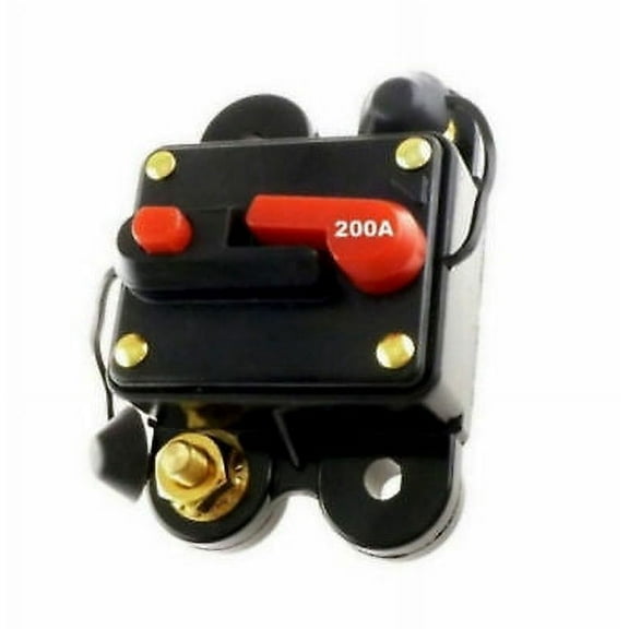 Scosche 200 AMP 12 Volt Circuit Breaker Fuse Holder Car Audio Stereo Reset