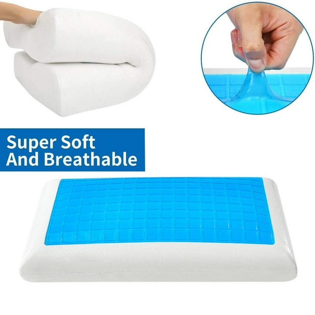 PFDDRW Oreiller CERVICAL CONTOUR Orthopédique Rafraîchissant en Mousse Mémoire Tête Dos GEL Pro