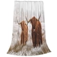 thumbnail image 2 of Fuzoiu Yak Print Ultra-Soft Micro Fleece Blanket,All Seasons Flannel Throw, Lightweight Blanket for Bed, Sofa, Couch, Movie Night, Camping, and Travel-60"x50", 2 of 7