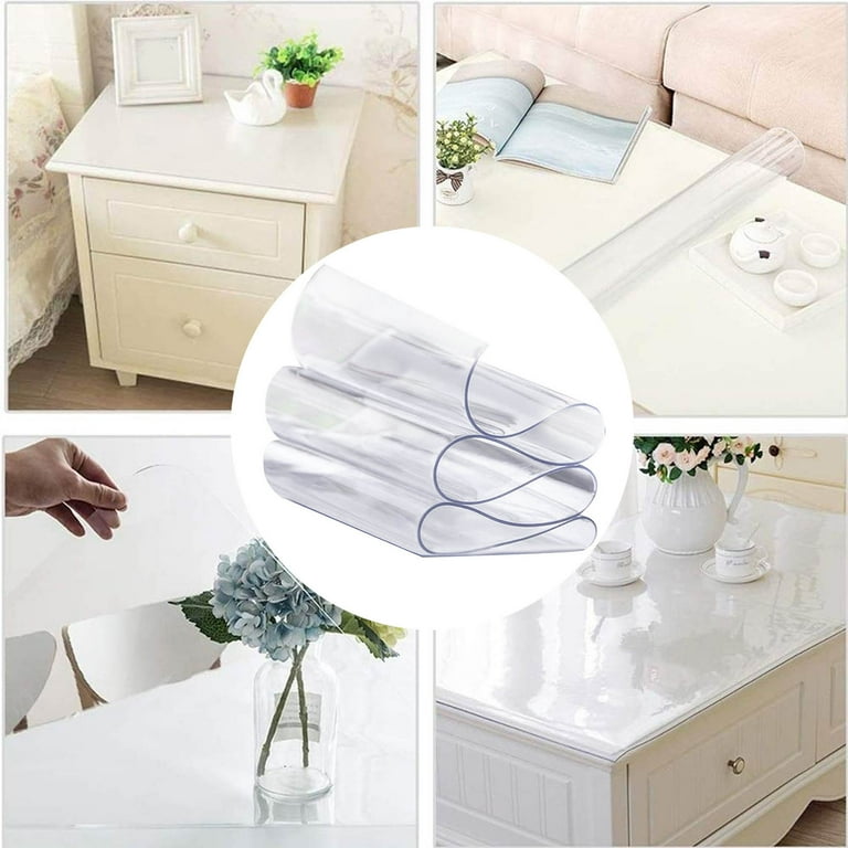 Clear Table Cover PVC Thickened Durability Easy To Clean Table Protector 16 x24 Desk Pad Mat For Coffee Table Writing Desk Walmart
