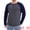 Gray Blue, variant on DARING DIVA Men's Long Sleeve Color Block Casual Raglan T-Shirt M Black White