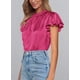 thumbnail image 5 of Blusa de Mujer PRETTYGARDEN Satín con Volantes Manga Corta M, 5 of 6