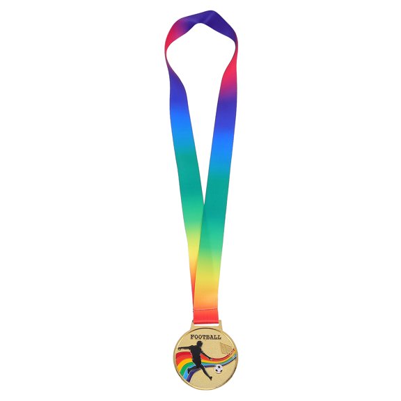 2 Pcs Basketball Medal Gold Toy Sports Competition Medals Childrens Toys Football Trophy Zinc Alloy Meet Commemorate