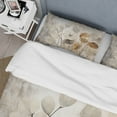 thumbnail image 4 of Designart "Beige Botanical Expressions III" Abstract Botanicals Bedding Covert Set - Modern Beige Abstract Bed Set With 2 Shams, 4 of 6