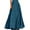 Blue, variant on Yucgh Women's Pleated Solid Color Maxi Skirt with Large Swing, A-line Floor Length Skirt, Casual Flowy Skirt with Elastic Waist,Blue,S