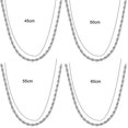 thumbnail image 3 of Cheers.US Unisex Casual Necklace Stainless Steel Men Women Necklace Electroplating Fine Workmanship Neck Twist Rope Chain, 3 of 5