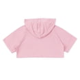 thumbnail image 3 of iiniim Dance Crop Sweatshirt Hooded Pullover Girls Short Sleeve Cropped Hoodie Tops Gymnastics Tee Shirt Pink 12, 3 of 7