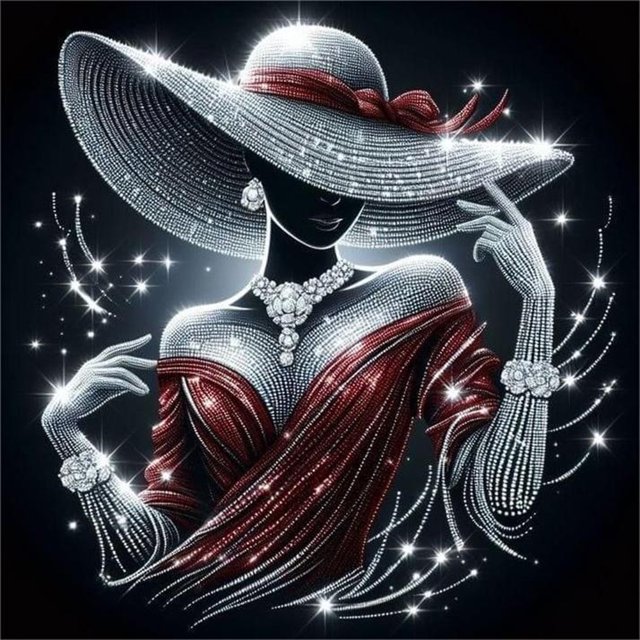 5D DIY Kit Mujer Del Arte Artesanal 40x40cm