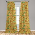 thumbnail image 5 of Ambesonne Cartoon Curtains, Star and Shells Pattern, Pair of 28"x84", Pale Coffee, 5 of 5