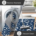 thumbnail image 3 of iOhouze Runner Rugs 2'x6' Washable Runners Moroccan Non Slip Ultra Soft Print Geometric Thin Indoor Rug Runner for Hallway Entryway Bedroom Kitchen, Blue, 3 of 9