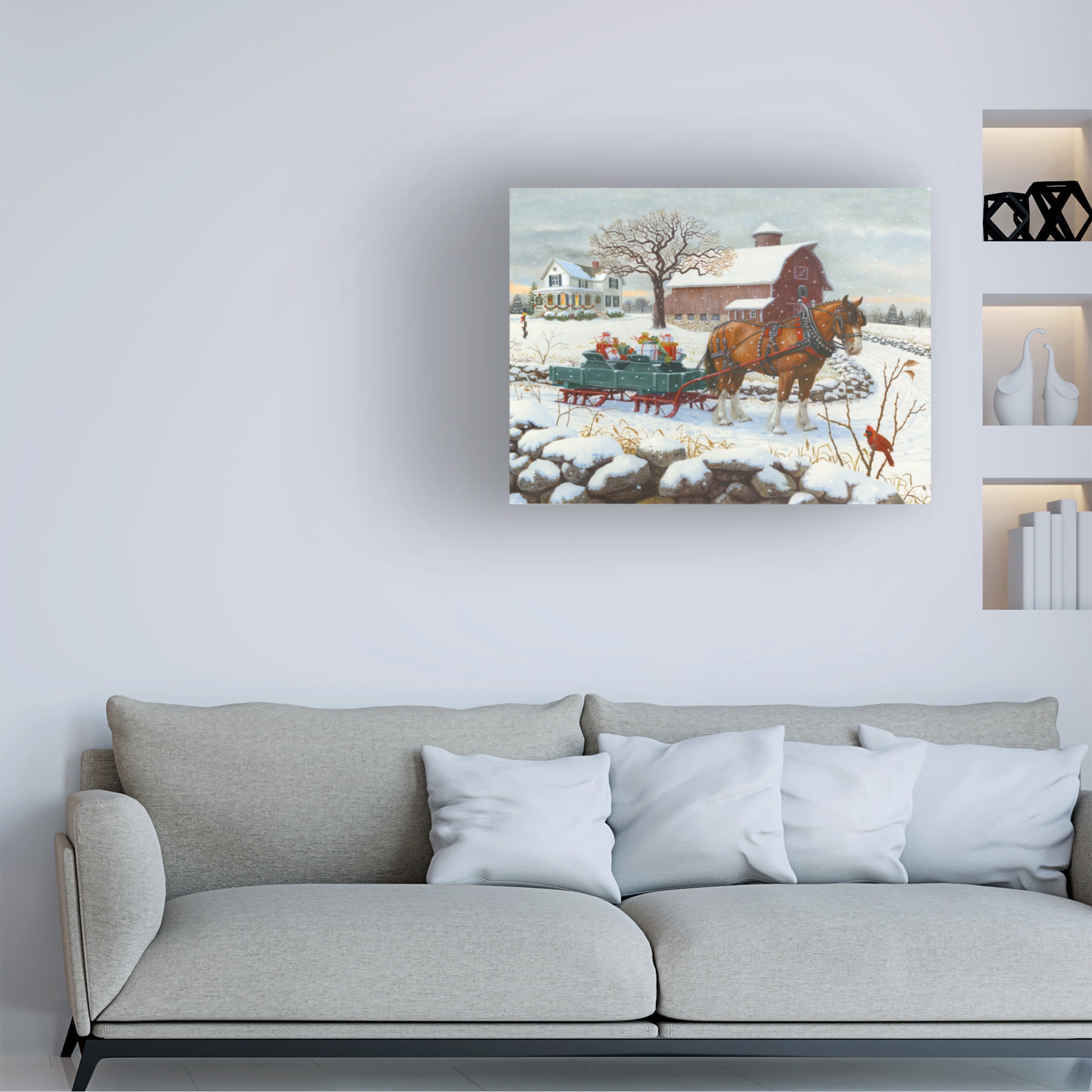 Ruth Sanderson 'Christmas Delivery' Canvas Art