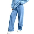 thumbnail image 2 of Fashionable Women's Casual And Comfortable Sweatpants,Sky Blue 2XL, 2 of 4