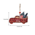 thumbnail image 4 of Bearachild Colgante automotriz de Navidad, portátil, decorativo, para oficina, ventana, puerta, chimenea, decoración, suministros de adorno con cordón Kits de decoración para fiestas Carro rojo Bearachild HA069346-01, 4 of 6