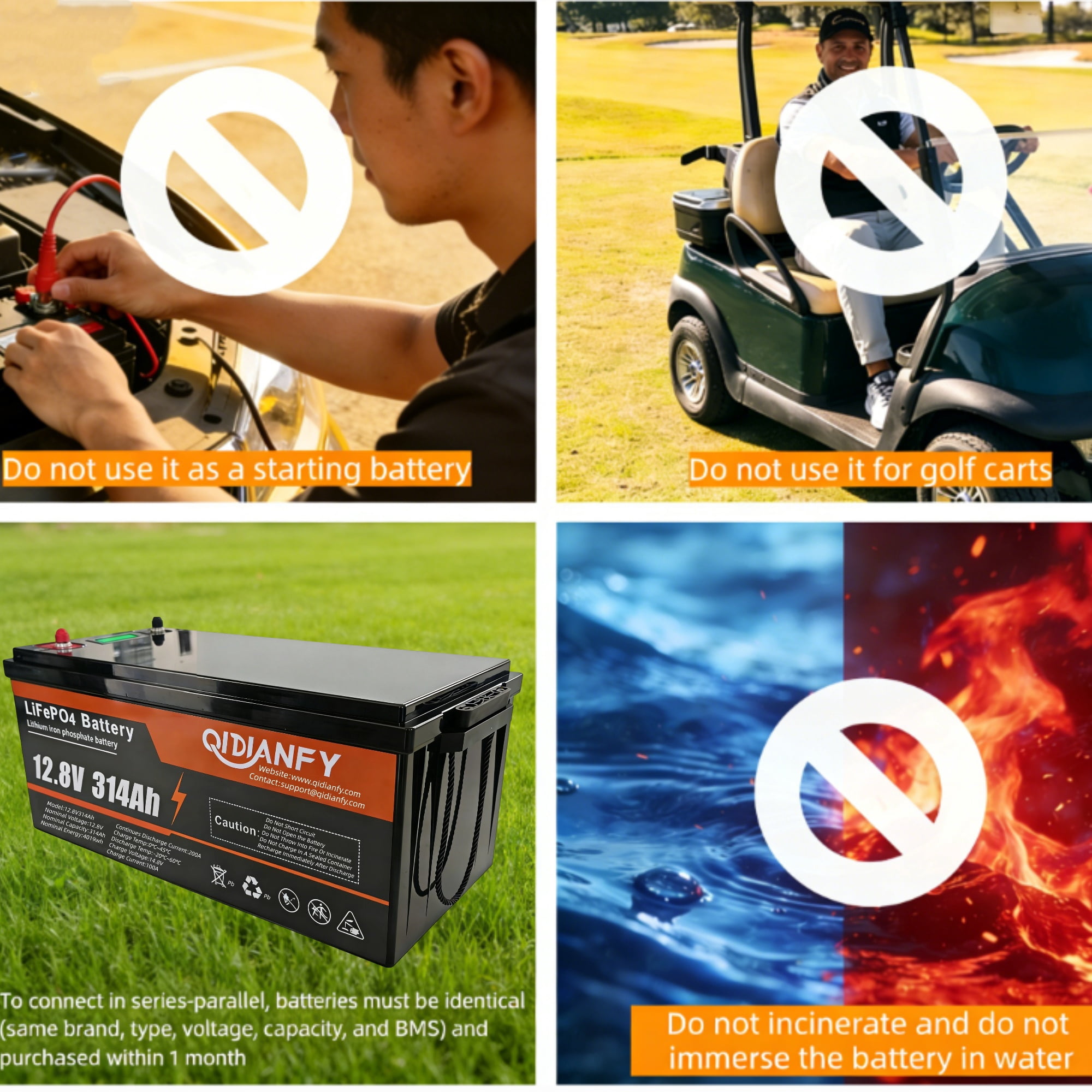 12V 314Ah (300Ah) LiFePO4 Lithium Battery with LCD Display, 200A BMS, 15000+ Deep Cycles, 4019Wh Energy, Low-Temp Protection, Ideal for RV, Marine, Solar, Off-Grid and Home Backup Power