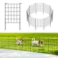 thumbnail image 2 of 23.2" (H) x 10FT (L) Metal Decorative Garden Fence Outdoor Patio Barrier Raised Black, 2 of 6