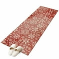 thumbnail image 6 of Christmas Snowflakes Kitchen Runner Rug 2x6 Washable Runners for Hallway Non Slip Red Winter White Snow Retro Large Area Rug Indoor Floor Carpet for Bathroom Laundry Entryway Bedroom Living Room, 6 of 8