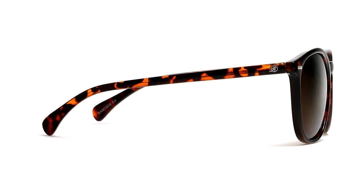 Polarized Round Verona Horn Rimmed Sunglasses - Brown Tortoise