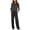 Dark Gray, variant on LEKWK Lounge Sets for Women Crewneck 3/4 Sleeve Top and Elastic Waist Pants Casual Sleepwear Pajamas Fall Winter 2 Piece Loungewear