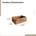 thumbnail image 4 of Handmade Rectangle Rattan Basket, 13.8 x 7.5 x 3.5 in / 35 x 19 x 9 cm, Vietnam Woven Storage Basket with Open Design, Space-Saving Small Objects Container for Bathroom, Kitchen, Bedroom, 4 of 5