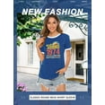 thumbnail image 3 of ManHanLi Women Vintage 1974 Limited Edition Shirt Crewneck Tee 50th Birthday Gifts Tops, 3 of 7