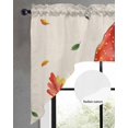 thumbnail image 2 of Red Gnomes Fall Swag Valances for Windows, Small Curtains Drapes, Thanksgiving Pumpkin Maple Leaf Beige Kitchen Window Curtains Over Sink Window Treatment Valance for Bedroom/Bathroom 56"x36", 2 of 5