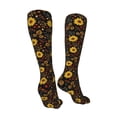 thumbnail image 3 of Pofeuu Fall Daisy Leaf Print Stockings, Adult Running Hiking Socks for Youth and Adult-One Size, 3 of 8