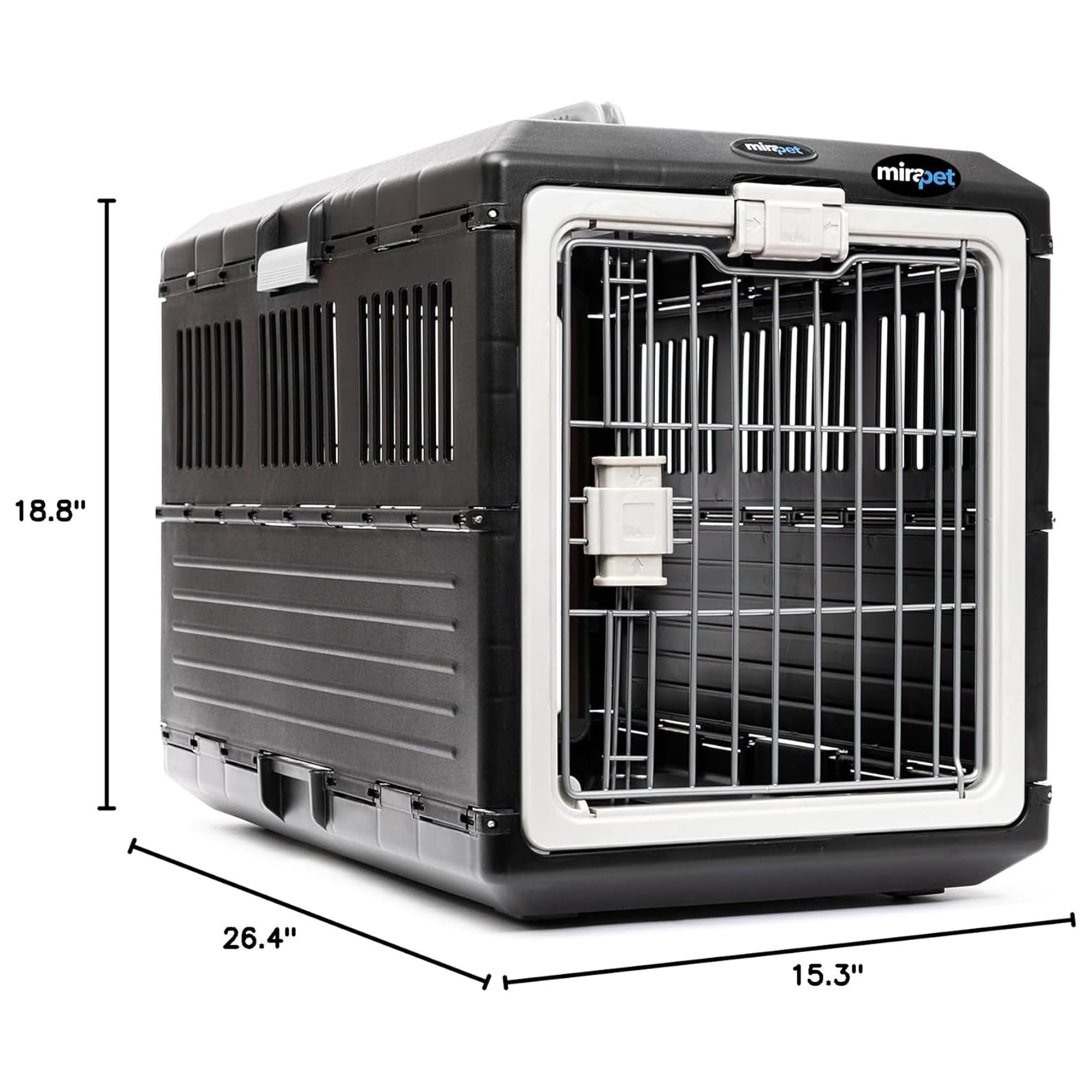 Open Box Mirapet Pet Carrier, Collapsible Portable Kennel for Medium, 26"