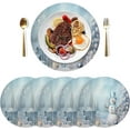 thumbnail image 3 of GZHJMY Cute Christmas Snowman Placemats Set of 1 Non-Slip Heat Resistant Dining Table Place Mats Washable Kitchen PVC Weave Table Mats Table Mat, 3 of 7