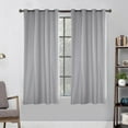 thumbnail image 3 of (2 Panel) Outdoor Curtain Garden Patio Gazebo Sunscreen Blackout Curtains, Thermal Insulated White Curtains with Grommet | Waterproof& Windproof&UV-protection & Mildew Resistant,  Gray  54*84in, 3 of 8