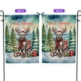 thumbnail image 2 of Merry Christmas Santa Reindeer Antlers Pitbull Sleigh Xmas Winter Holiday Garden Flag 12x18in Double Sided Terrier Dog Lover Outdoor Decor - 00023, 2 of 5
