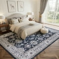 thumbnail image 5 of 8'x10' Area Rugs for Living Room ,Washable Large Vintage Boho Non Slip Rug- Oriental Traditional Farmhouse Carpet for Bedrooms, Dining Room, Home Office, Laundry Room., 5 of 11