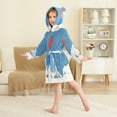 thumbnail image 4 of FORMRS Niños Bathrobe Unisex Hooded Robe Soft Plush Pajamas Sleepwear, Size 4-6T, Snow Mountain, 4 of 7