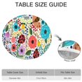 thumbnail image 6 of Pioneer Flower Floral Print Pattern Round Fitted Tablecloth with Elastic Edge,Dining Table Cover Waterproof,Outdoor Round Tablecloth for Camping,Dining,Indoor and Outdoor, 6 of 7