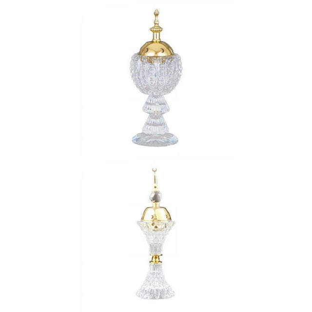 Quemador de Cristal Bakhoor de 2 Uds., Soporte de árabe para SPA, Yoga, Hogar