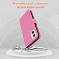thumbnail image 5 of for Motorola Moto G73 5G Wallet Case for Women, Glitter Bling Diamond PU Leather Folio Cover with Card Slot Wrist Strap Built-in Kickstand Protective Case for Motorola Moto G73 5G Owl Pink, 5 of 16