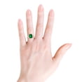 thumbnail image 4 of ANGARA Lab Grown 2.85 Ct Nature-Inspired Emerald Engagement Ring in 14K Rose Gold for Women (Size-10x8mm) | May Birthstone, Anniversary, Jewelry Gift for Women | Lab Grown Emerald Ring, 4 of 9
