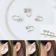 thumbnail image 2 of QQTDFG Jewelry No Pierced Zircon Ear Cuff Tragus Earrings Pearl Ear Cuff Non Piercing-Style B-Silver, 2 of 9