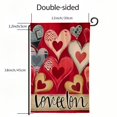 thumbnail image 3 of PHYHOO  Valentines Day Garden Flag Double Sided for Outside Heart Small Holiday Welcome Yard Decoration White, 3 of 6